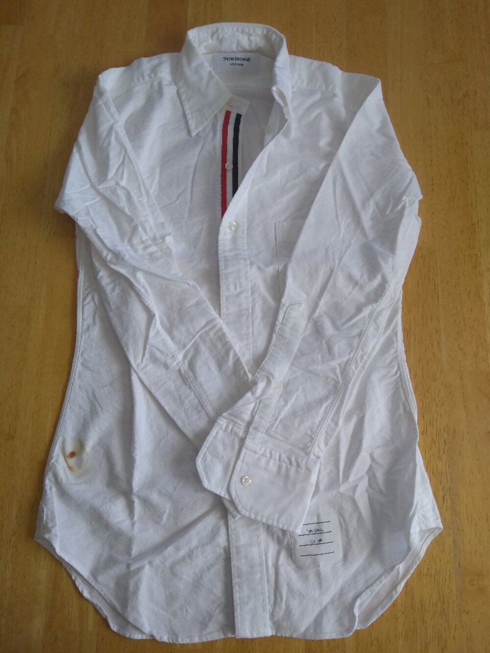 New Thom Browne White Oxford Cloth Button Down Collar TB00 XS  MSRP $425